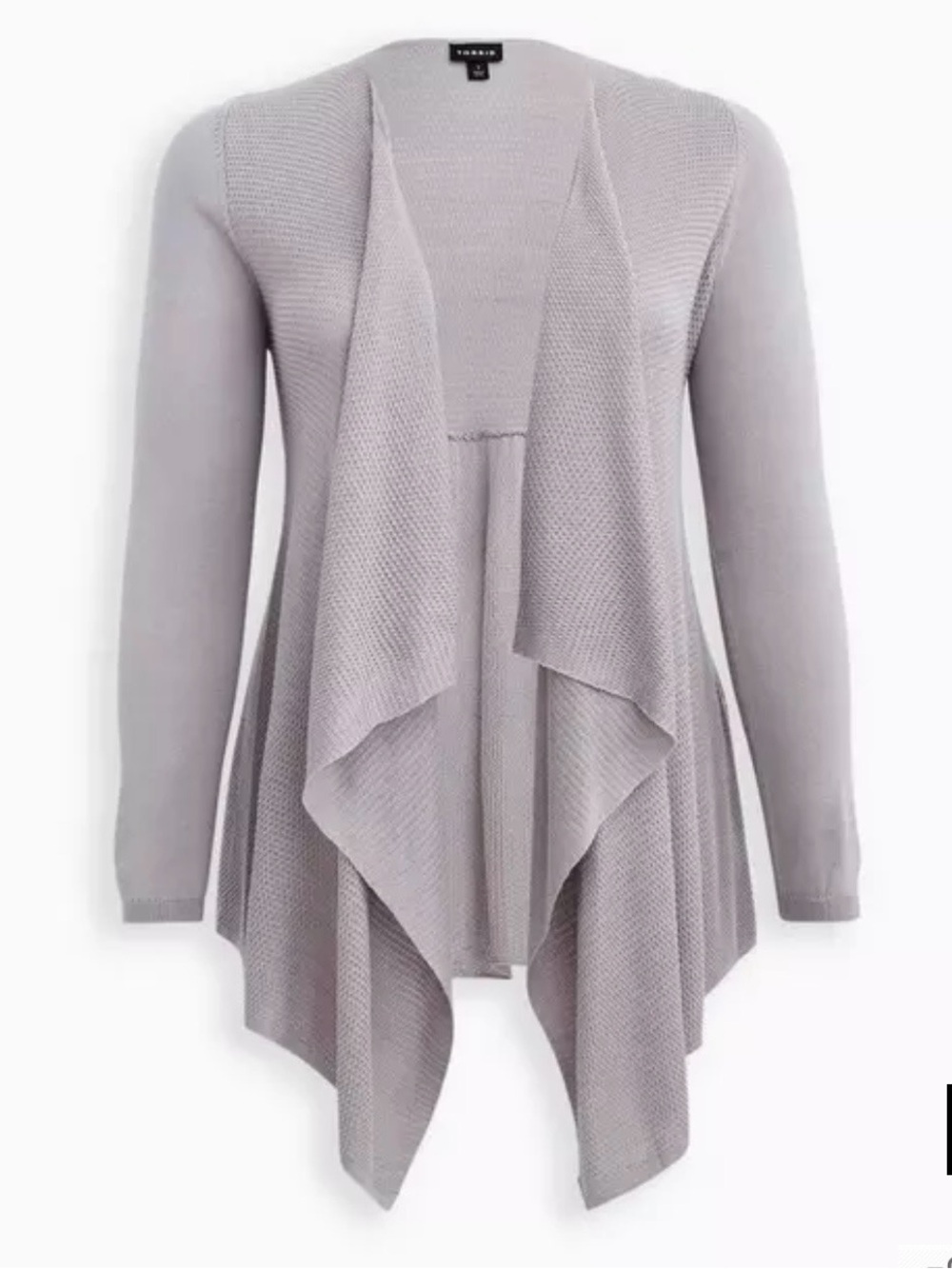 Torrid Long Sleeve Rib Stitch Knit Drape Front Cardigan size 4 4x NWT